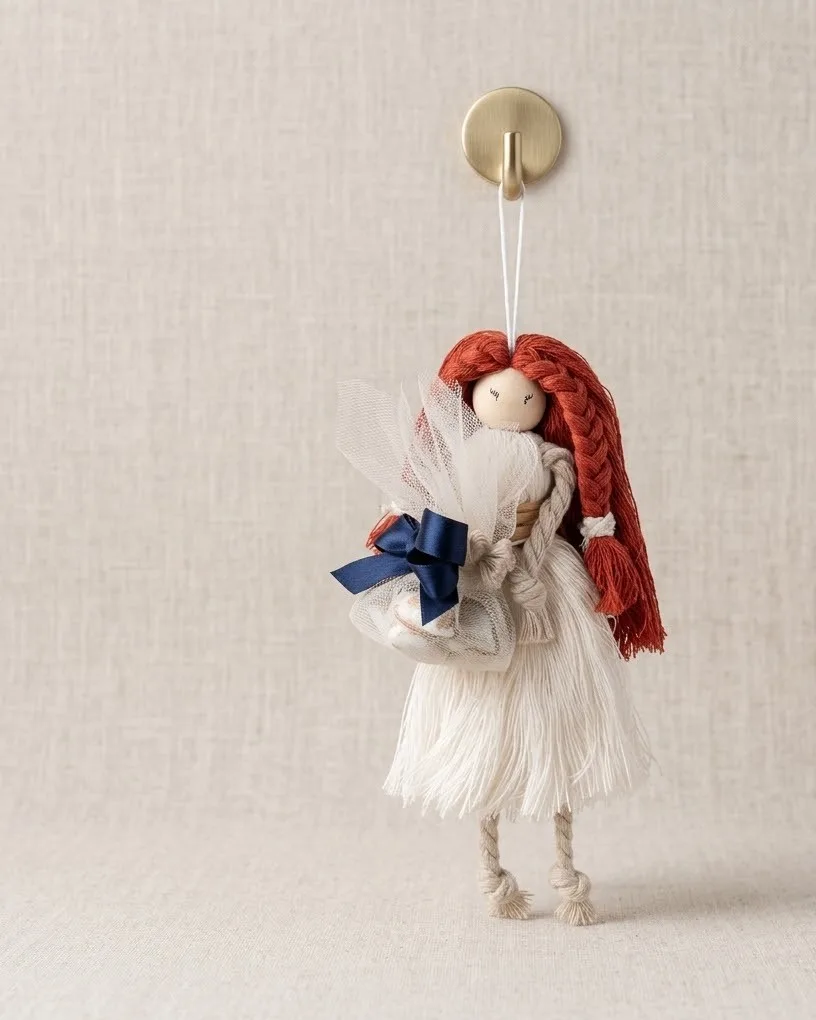 Μπομπονιέρα Βάπτισης Κούκλα Macrame - Image 3