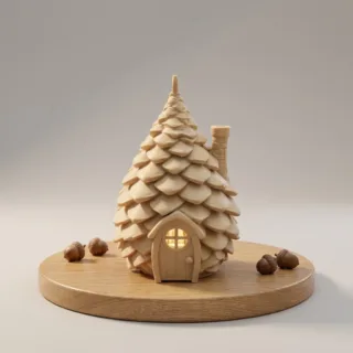 3D Pinecone cottage