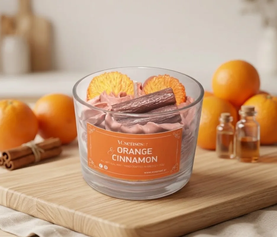 Χειροποίητο Αρωματικό Κερί "Orange - Cinnamon" – Gourmet Design 1.1