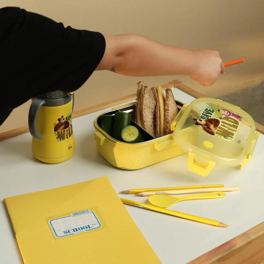 Ανοξείδωτο Lunchbox με Χωρίσματα & Κουτάλι 900ml - Image 4
