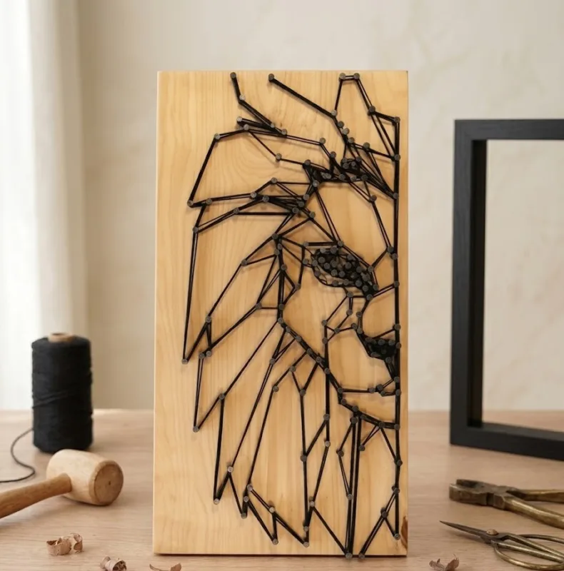 Κάδρο string-art λιοντάρι